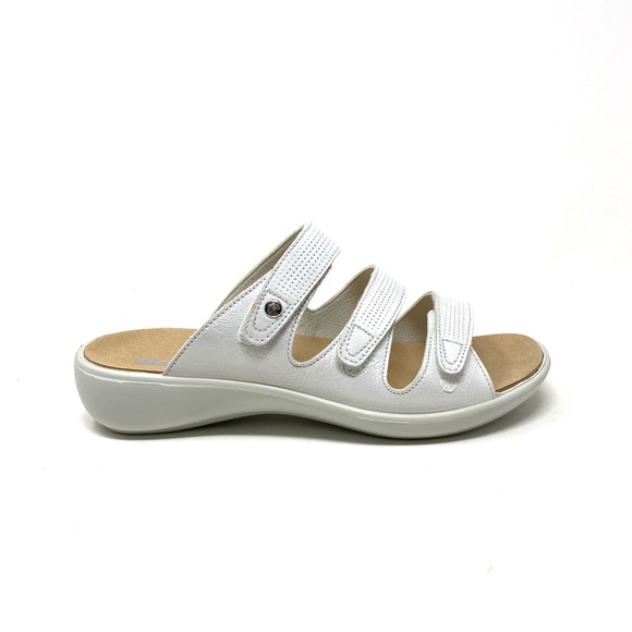 Romika Women's Ibiza 106 Leather Comfort Sandals Off White - Picture 1 of 7